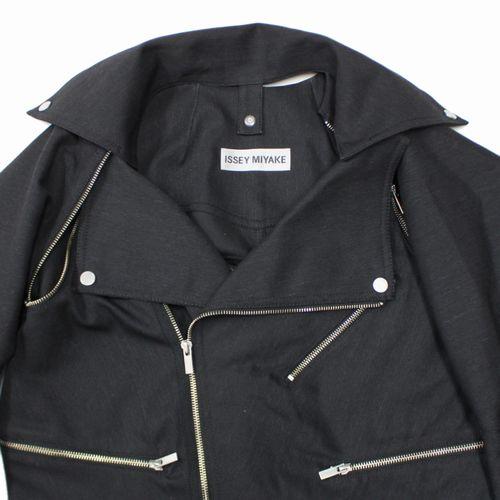 ISSEY MIYAKE イッセイミヤケ ライダースジャケット 2 ブラック