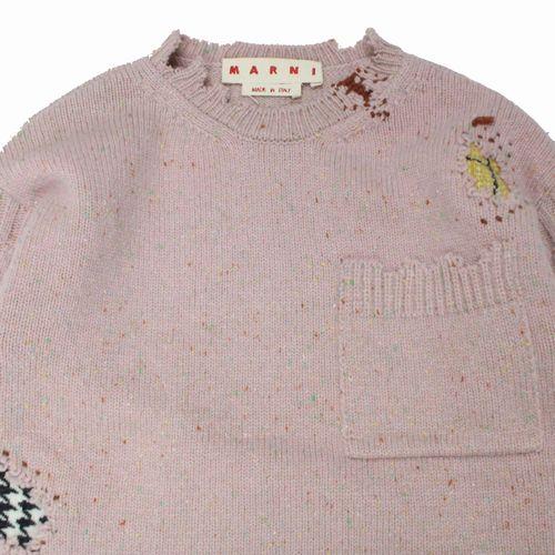 MARNI マルニ 24AW ダメージニット 40 ピンク : unstitch Yahoo!店 