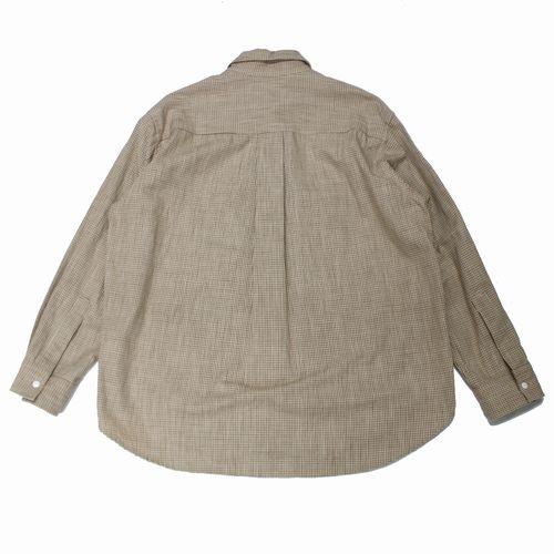 roku コットンチェックシャツ　ベージュ 6(ROKU) ロク 25SS コットンチェックシャツ ベージュ : unstitch