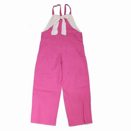 SOWA ソーワ 24SS リネン リボン サロペット ピンク : unstitch