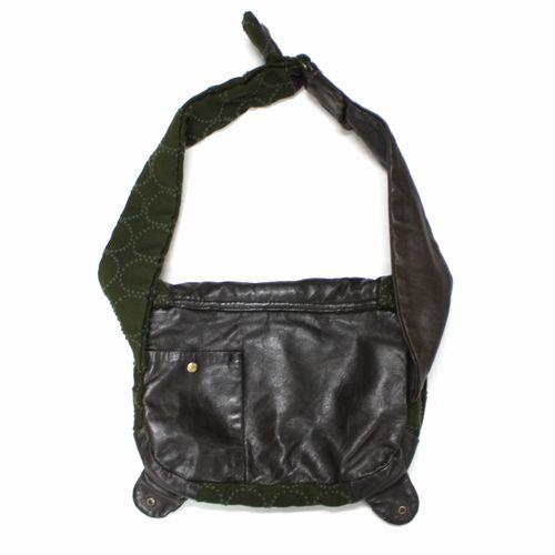 mina perhonen × ebagos tambpurine レザー ショルダーバッグ ブラウン カーキ
