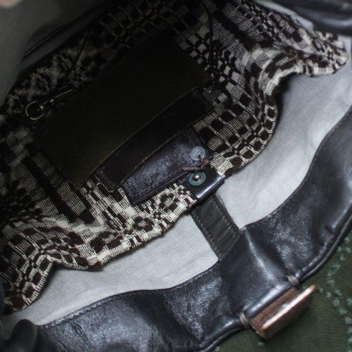 mina perhonen × ebagos tambpurine レザー ショルダーバッグ ブラウン カーキ