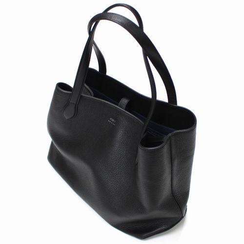 faro 黒 レザートートバッグ ミディアムサイズ FARO ファーロ Cartello Tote Medium シュリンクレザートートバッグ