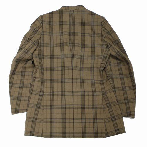 ジャケット・アウター AURALEE WOOL SERGE CHECK NOCOLLAR JACKET AURALEE WOOL SERGE CHECK NO COLLAR JACKET A9A