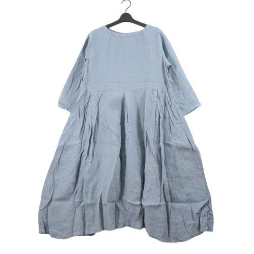nest Robe ネストローブ 16AW リネン ワンピース ブルー : unstitch