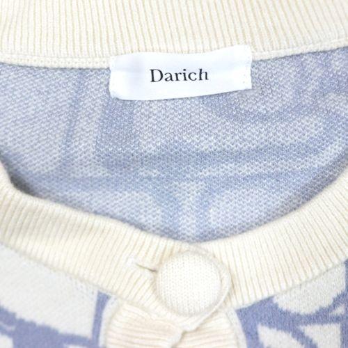 ダーリッチDarlingパターンニットカーディガン Darich ダーリッチ 22SS Darlingパターンニットカーディガン サックス
