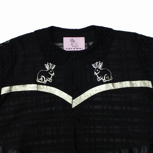 rurumu: 縷縷夢兎 ルルムウ 19SS Short Blouse ブラウス ブラック