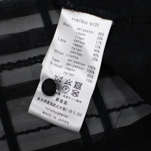 rurumu: 縷縷夢兎 ルルムウ 19SS Short Blouse ブラウス ブラック