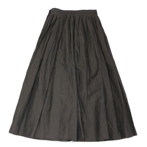 Lisette リゼッタ ウールリネン タックスカート ブラウン : unstitch