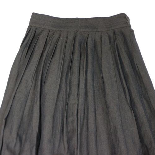 Lisette リゼッタ ウールリネン タックスカート ブラウン : unstitch