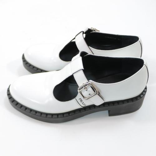PRADA プラダ メリージェーンストラップシューズ 38 ウールツイード PRADA プラダ メリージェーン Tストラップ シューズ 38 1/2(約25.5cm