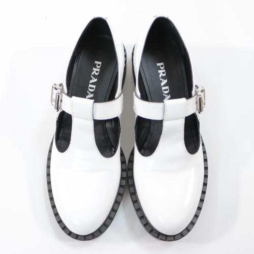 PRADA プラダ メリージェーンストラップシューズ 38 ウールツイード PRADA プラダ メリージェーン Tストラップ シューズ 38 1/2(約25.5cm