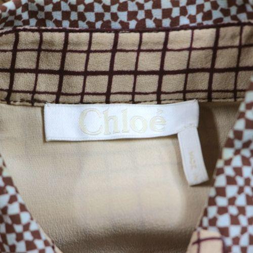 【極美品/希少】Chloe クロエ ウール混 ギンガムチェック ワンピース 40 150cm大人ガーリー ギンガムチェックワンピース/ST.ROONEY