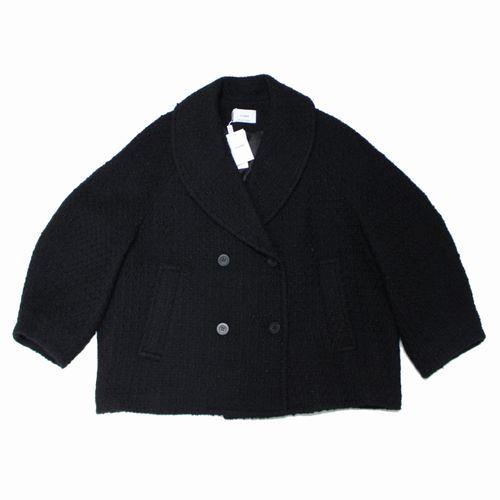 CLANE OVER TWEED COAT 田中みな実 ブラック　サイズ２ CLANE × MINAMI TANAKA OVER TWEED COAT 田中みな実 オーバーツイード