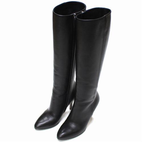 GUCCI グッチ ホースビット サイドジップ ロングブーツ 34 1/2 ダーク