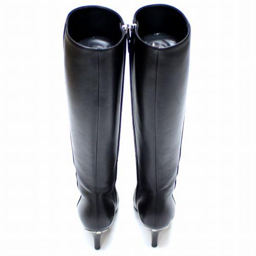 グッチ GGキャンバス サイドジップ ロングブーツ サイズ37 約23.5