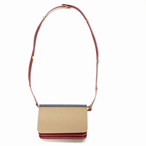 MARNI マルニ TRUNK BAG MINI クロスボディバッグ グレー×ベージュ×レッド_1