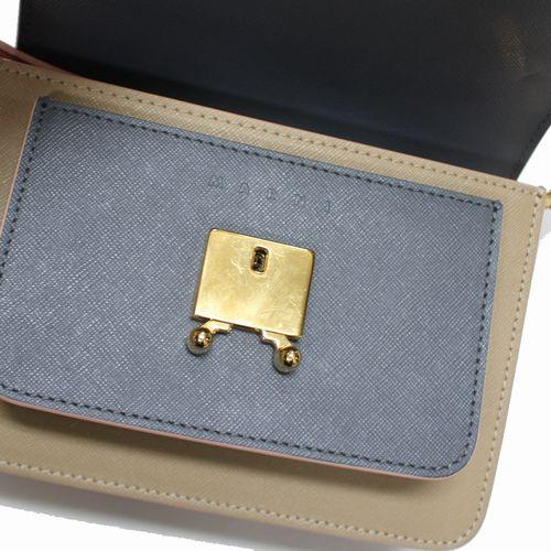 MARNI マルニ TRUNK BAG MINI クロスボディバッグ グレー×ベージュ×レッド_3