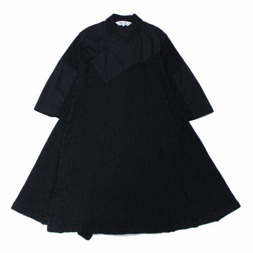 コムデギャルソンCOMME desGARCONS/縮絨/M/ポリエステル/黒/M COMME des GARCONS コムコム コムデギャルソン 21AW 縮絨ストライプ