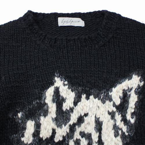 Yohji Yamamoto ヨウジヤマモト 犬柄 ニット 2 ブラック : unstitch