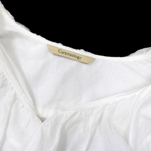Curensology カレンソロジー 25AW ラッフルレースブラウス F ホワイト