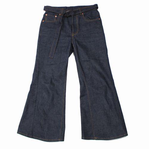 新品タグ付き sacai サカイ ベルテッドフレア デニムパンツ 24ss sacai サカイ ベルテッド フレア デニムパンツ 2 インディゴ