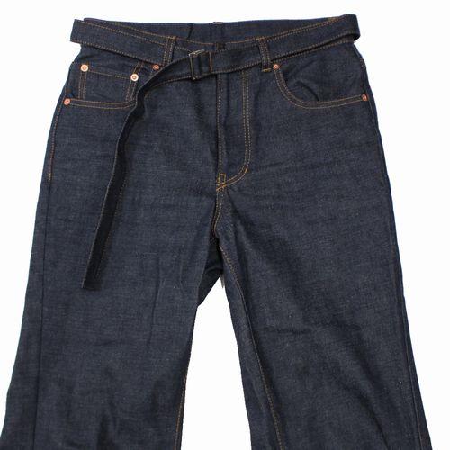 新品タグ付き sacai サカイ ベルテッドフレア デニムパンツ 24ss sacai サカイ ベルテッド フレア デニムパンツ 2 インディゴ
