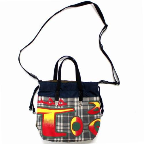 TOGA TOO トーガ トゥ Print drawstring bag プリントドローストリング