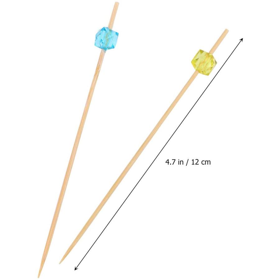 カクテルピック おしゃれ 竹 アクリルビーズ カクテルピン ケータリング オードブル ピンチョス フィンガーフード 0本セット Dh1336 Un Usual Store 通販 Yahoo ショッピング