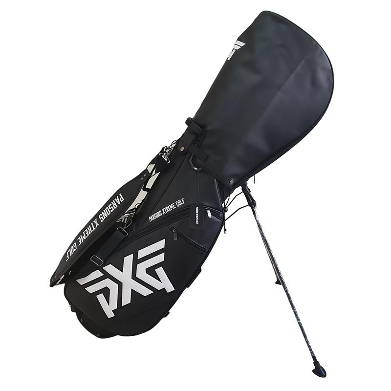ゴルフバッグ PXG スタンドゴルフバッグ 安定感抜群 スポーツゴルフバッグ 6分割口枠 軽量 クラブケース 防水耐摩耗性 9.0型 ブラック メンズ レディース 