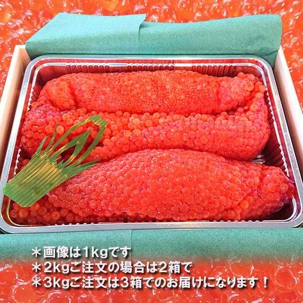 北海道〜青森県産 生筋子（生いくら）季節限定「ずっしり大粒 生すじこ」 1kg 送料無料 青森県産