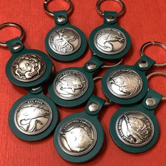 1枚革使用キーホルダー（グリーン） | 