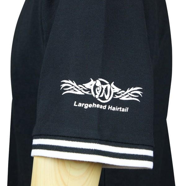 ポロシャツ 形状安定 吸水速乾 UVカット 消臭 タチウオ 魚柄 釣り メンズ  ライン入り |  | 02