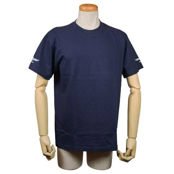 Tシャツ メンズ 半袖 厚手 ネイビー ヒラメ 魚柄 釣り 6.2oz |  | 01