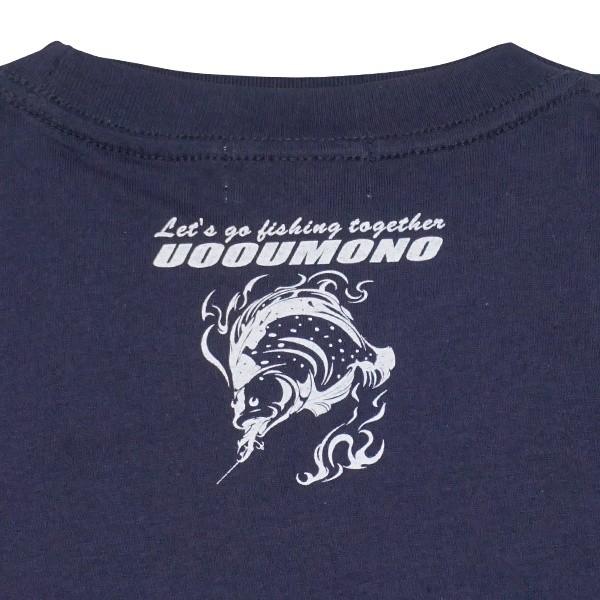 Tシャツ メンズ 半袖 厚手 ネイビー ヒラメ 魚柄 釣り 6.2oz |  | 03