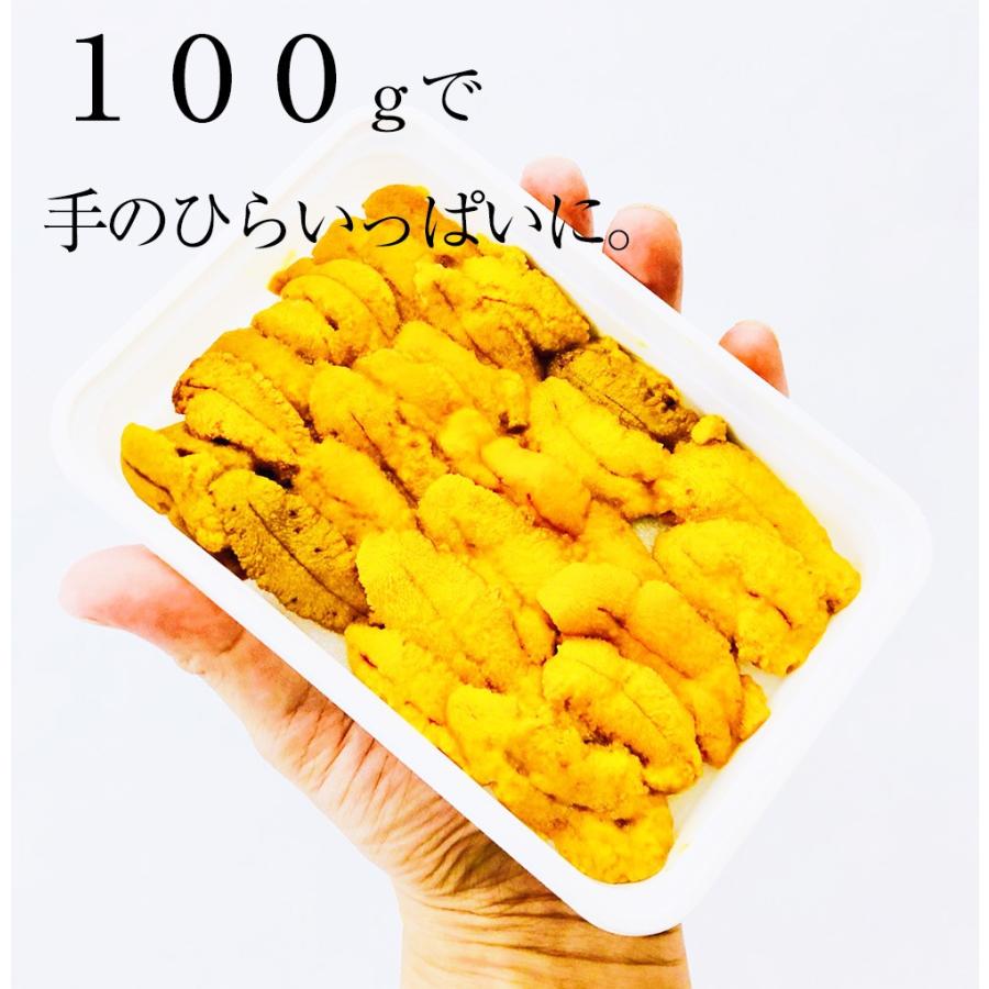 うに 雲丹 冷凍生うに 無添加 500g（100g×5P） ミョウバン不使用 AAグレード ウニ 安心・安全 うに丼2杯分 寿司 北海丼｜uosou｜05