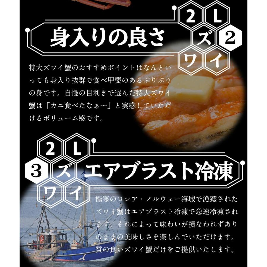 ボイル ズワイガニ 特大 脚 5kg お歳暮 ギフト かに カニ 蟹 ずわい 歳末 お歳暮 年末グルメ 贈答 迎春 | おさかな問屋 魚奏 | 07
