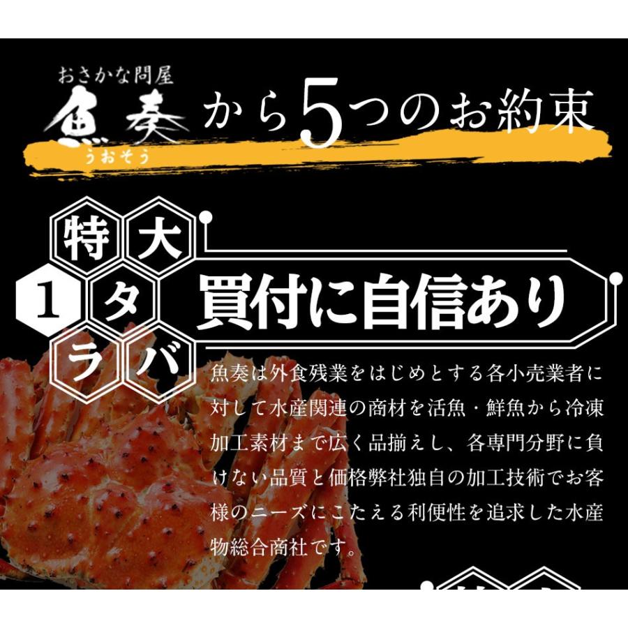 特大 生 タラバガニ 脚 1kg 5Lサイズ 2〜3人前 かに カニ 蟹 たらば 歳末 お歳暮 年末グルメ 贈答 迎春 | おさかな問屋 魚奏 | 06