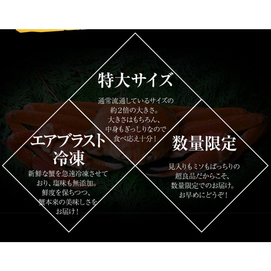 訳あり ボイル ズワイガニ 姿 特大 2尾 約1.2kg ずわいがに ギフトかに カニ 蟹 歳末 お歳暮 年末グルメ 贈答 迎春 | おさかな問屋 魚奏 | 05