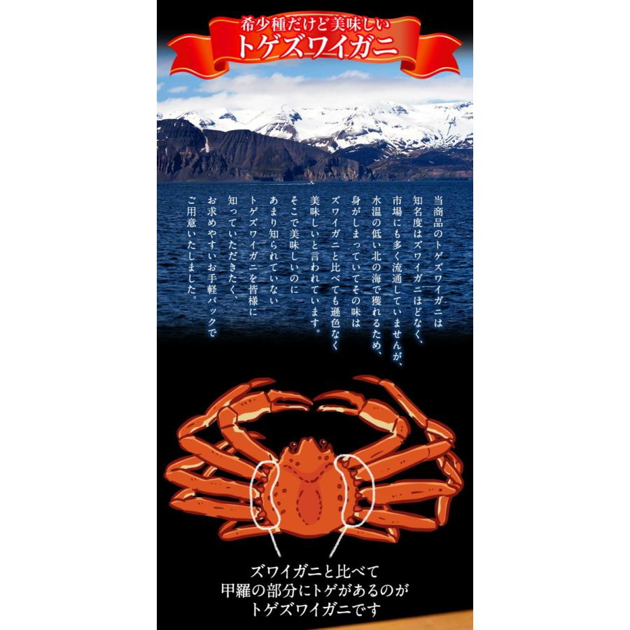 ボイル トゲズワイガニ ポーション28〜36本入 総重量約1kg かに ズワイカニ 蟹しゃぶしゃぶ かに 歳末 お歳暮 年末グルメ 贈答 迎春 | おさかな問屋 魚奏 | 03