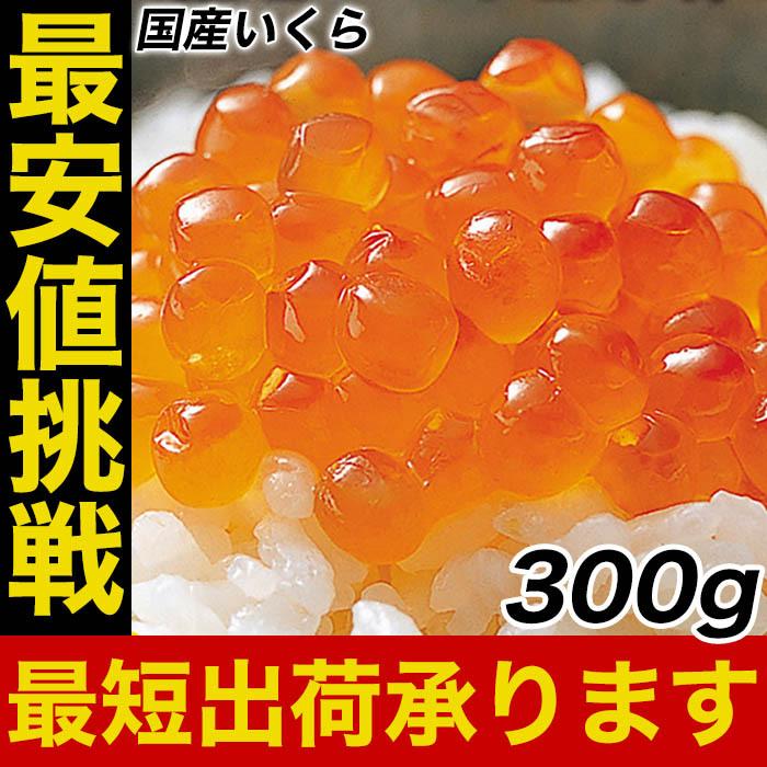 イクラ いくら醤油漬け 業務用300g 鮭子 北海道産 国産 在宅 母の日 父の日 敬老 お取り寄せ 中元 歳末 お歳暮 年末グルメ 贈答 迎春 | おさかな問屋 魚奏 | 01