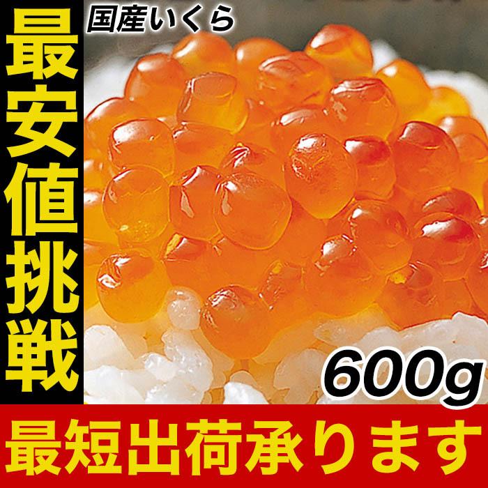 イクラ いくら醤油漬け 業務用600g 鮭子 北海道産 国産 在宅 母の日 父の日 敬老 お取り寄せ 中元 歳末 お歳暮 年末グルメ 贈答 迎春 | おさかな問屋 魚奏 | 01