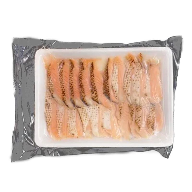 炙りサーモン スライス 20枚 寿司ネタ サーモンハラス 手巻寿司 あぶり 約160g  業務用 同梱推奨 歳末 お歳暮 年末グルメ 贈答 迎春 | おさかな問屋 魚奏 | 10