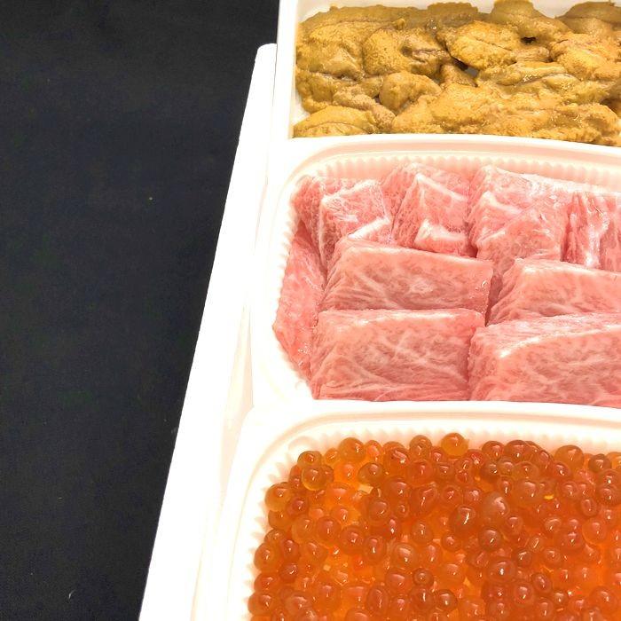 三色海鮮丼（本まぐろ大トロ 生うに いくら） 4〜5人前 最高級 刺身 在宅 母の日 父の日 敬老 在宅応援 歳末 お歳暮 年末グルメ 贈答 迎春 | おさかな問屋 魚奏 | 05