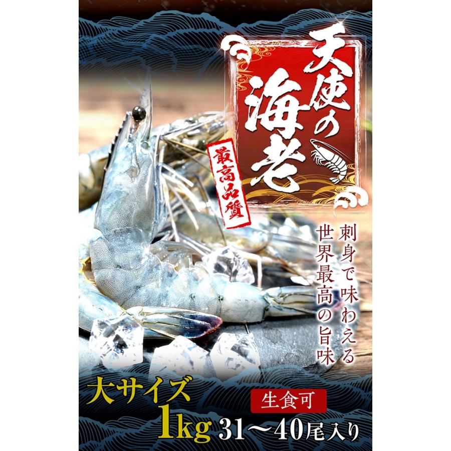 天使の海老 大サイズ1kg 海鮮 有頭 食べごろサイズ お取り寄せ お試し 世界最高品質 刺身 生食 歳末 お歳暮 年末グルメ 贈答 迎春 | おさかな問屋 魚奏 | 01