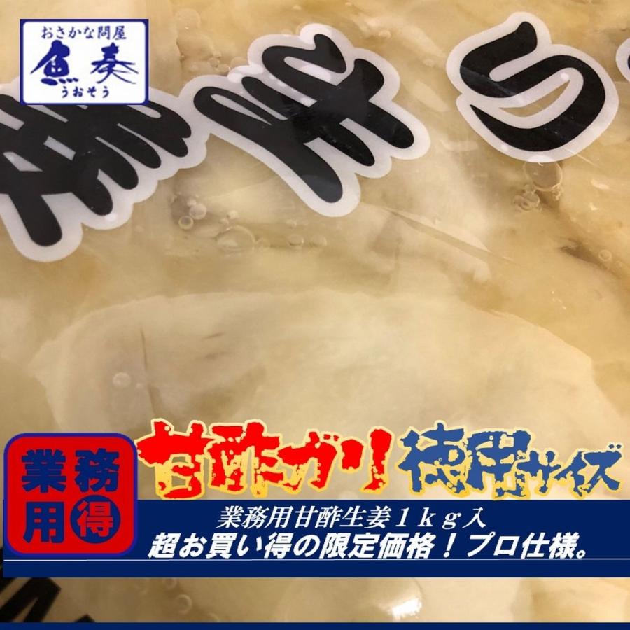 甘酢がり ガリ 甘酢生姜 平切り 無着色 業務用 漬物 業務用 1kg 徳用 激安 最安 在宅 母の日 父の日 歳末 お歳暮 年末グルメ 贈答 迎春 | おさかな問屋 魚奏 | 01