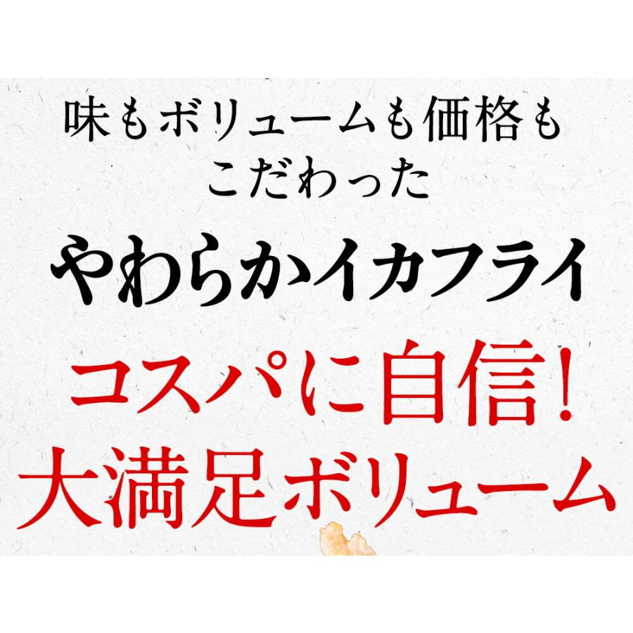 柔らかイカフライ 200g 訳あり いか天 イカ 珍味 最安値挑戦 メガ盛り 酒の肴 在宅 おつまみ 歳末 お歳暮 年末グルメ 贈答 迎春 | おさかな問屋 魚奏 | 05