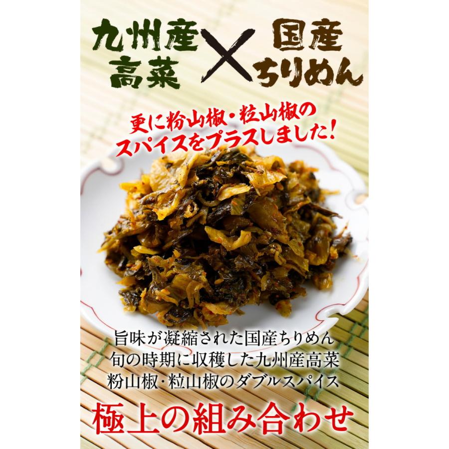 魚屋こだわりのちりめん高菜 90g×20パック 国産ちりめんと九州産高菜使用 ご飯のお供 仕送り 業務用 食品 歳末 お歳暮 年末グルメ 贈答 迎春 | おさかな問屋 魚奏 | 02