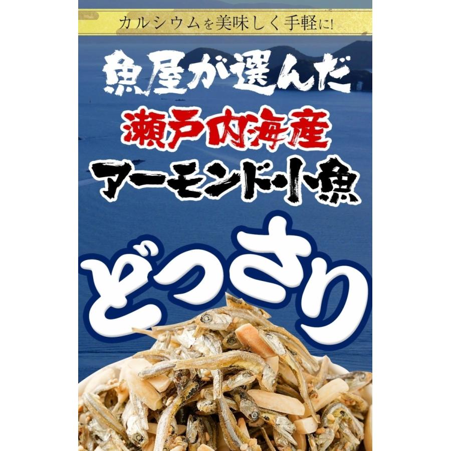 瀬戸内海産 アーモンド小魚 320g 大容量 メガ盛り 珍味 アーモンド ごま いりこ 酒の肴 おつまみ 母の日 父の日 敬老 中元 ギフト | おさかな問屋 魚奏 | 01