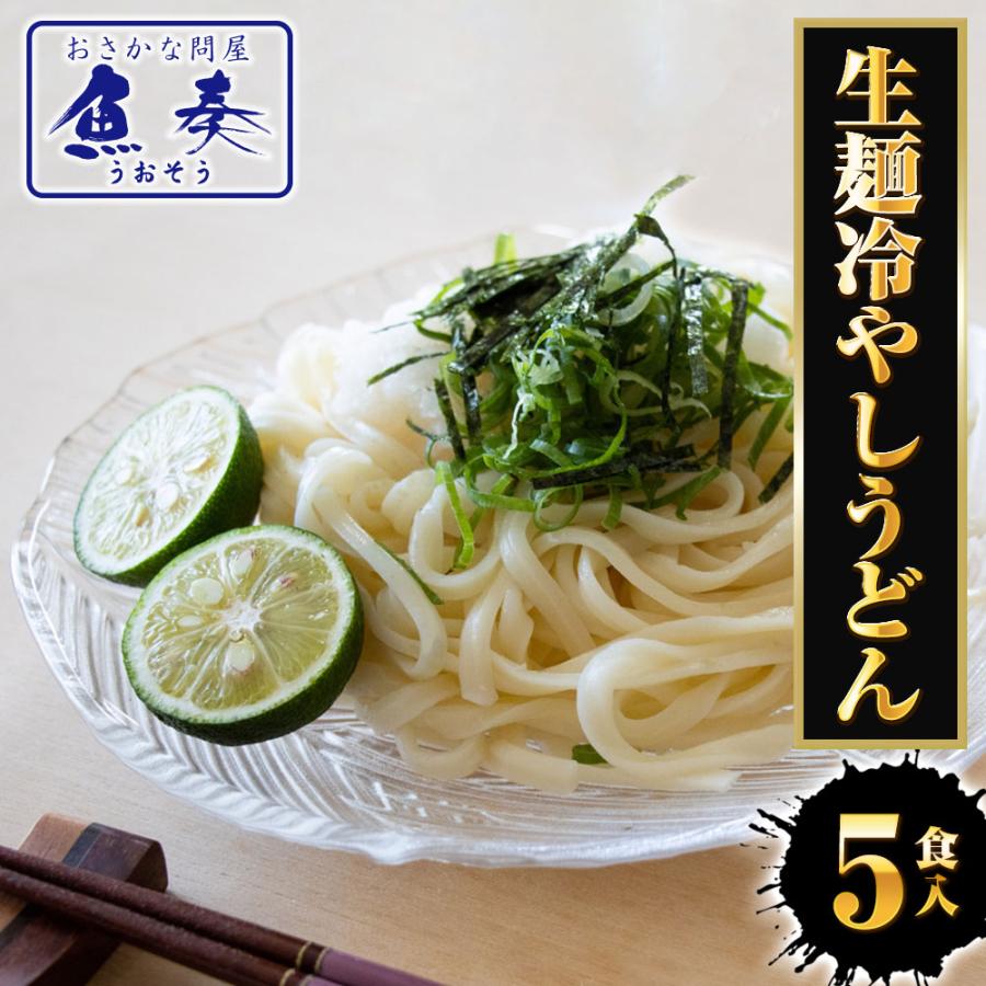 生麺冷やしうどん 5食 生めん ざるうどん 冷やしうどん 饂飩 ウドン ポスト投函 生麺 簡単 歳末 お歳暮 年末グルメ 贈答 迎春 | おさかな問屋 魚奏 | 19